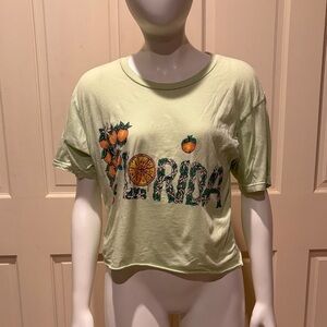 Urban Outfitters Light Green Florida Crop Top